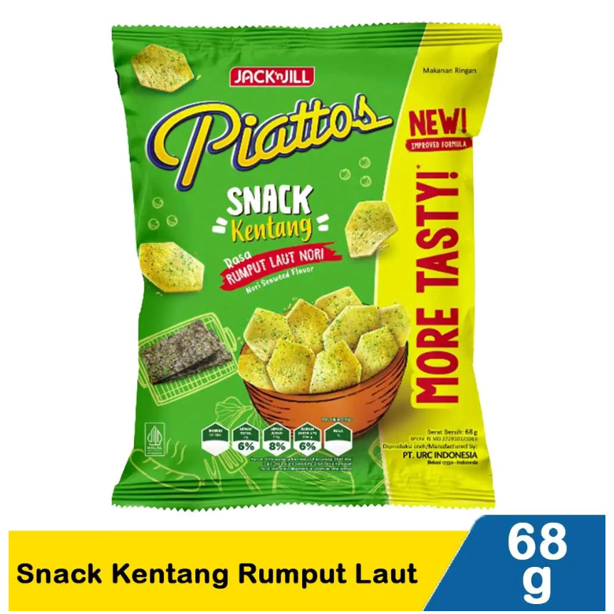 

Piattos Snack Kentang Rumput Laut 68 Gram