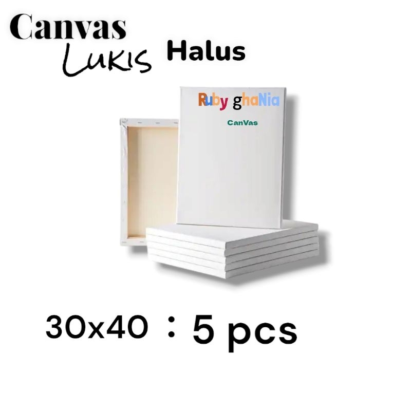 

KANVAS LUKIS 30x40cm( isi 5 Pcs)/ CANVAS LUKIS 30x40/kanvas Halus