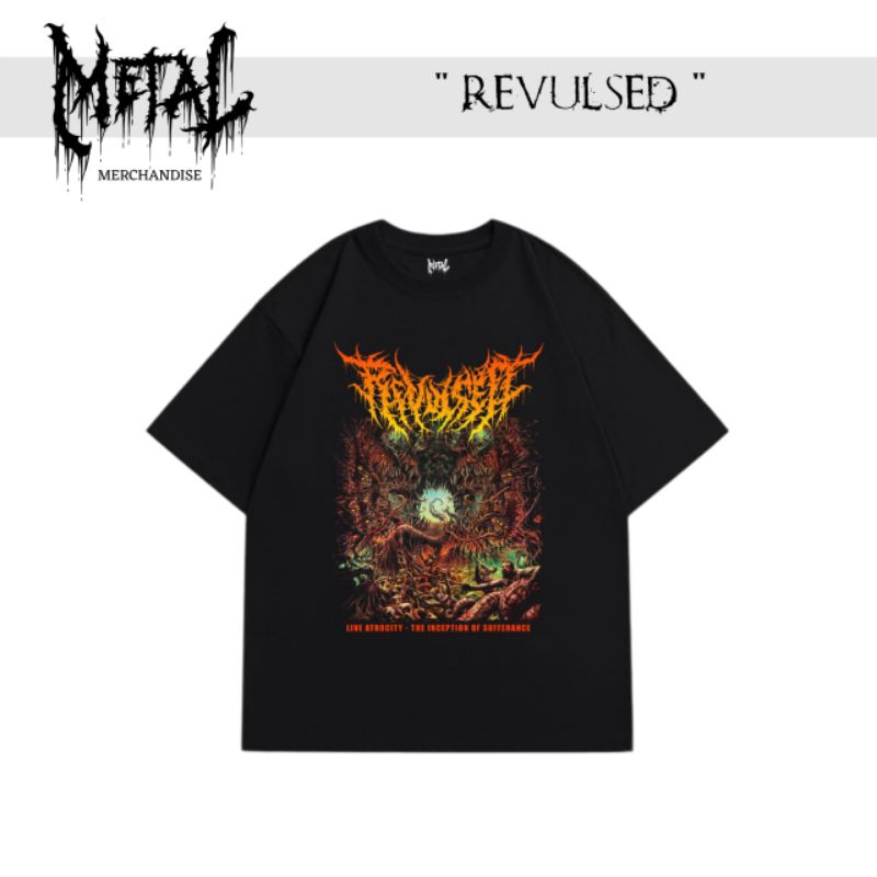 promo kaos revulsed band metal luar negeri original