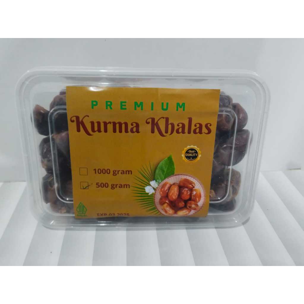 

KURMA KHALAS KEMASAN 500 GRAM KUALITAS PREMIUM ASLI