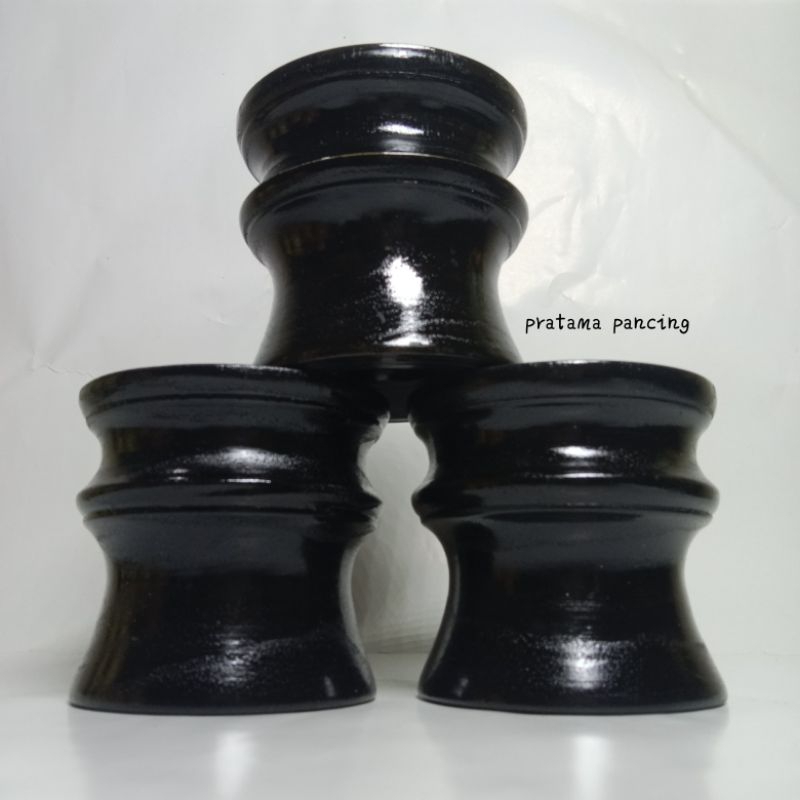 gulungan pancing kayu golongan joran timbang warna hitam