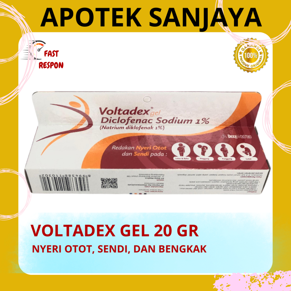 VOLTADEX GEL 1% DICLOFENAC SODIUM TUBE 20 GRAM PEREDA NYERI DAN BENGKAK