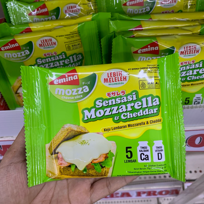 

Emina Mozarella Cheddar Isi 5 Lembar