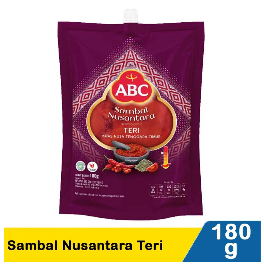 

Abc Sambal Nusantara Teri 180 Gram
