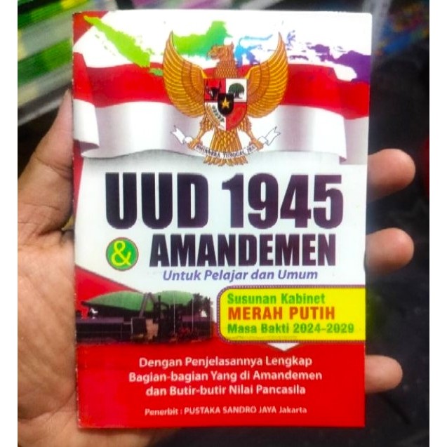 Buku UUD 1945 dan Amandemen Kabinet Merah Putih Ukuran Saku