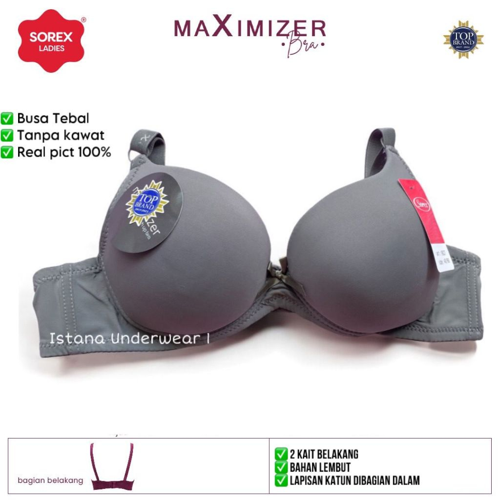 BRA SOREX POLOS TANPA KAWAT / BH SOREX BUSA TEBAL PUSH UP TANPA KAWAT