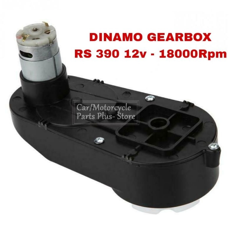 Dinamo Gearbox 390 12 Volt RPM 18000 12V Mobil Aki Mainan Anak