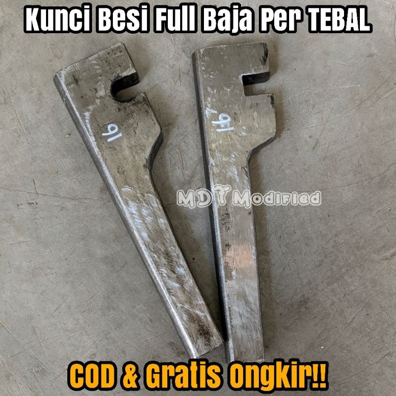 Kunci Besi 16mm Full Baja Tebal / Kunci Besi Beton / Alat Penekuk Besi / Alat Tekuk Besi 16mm