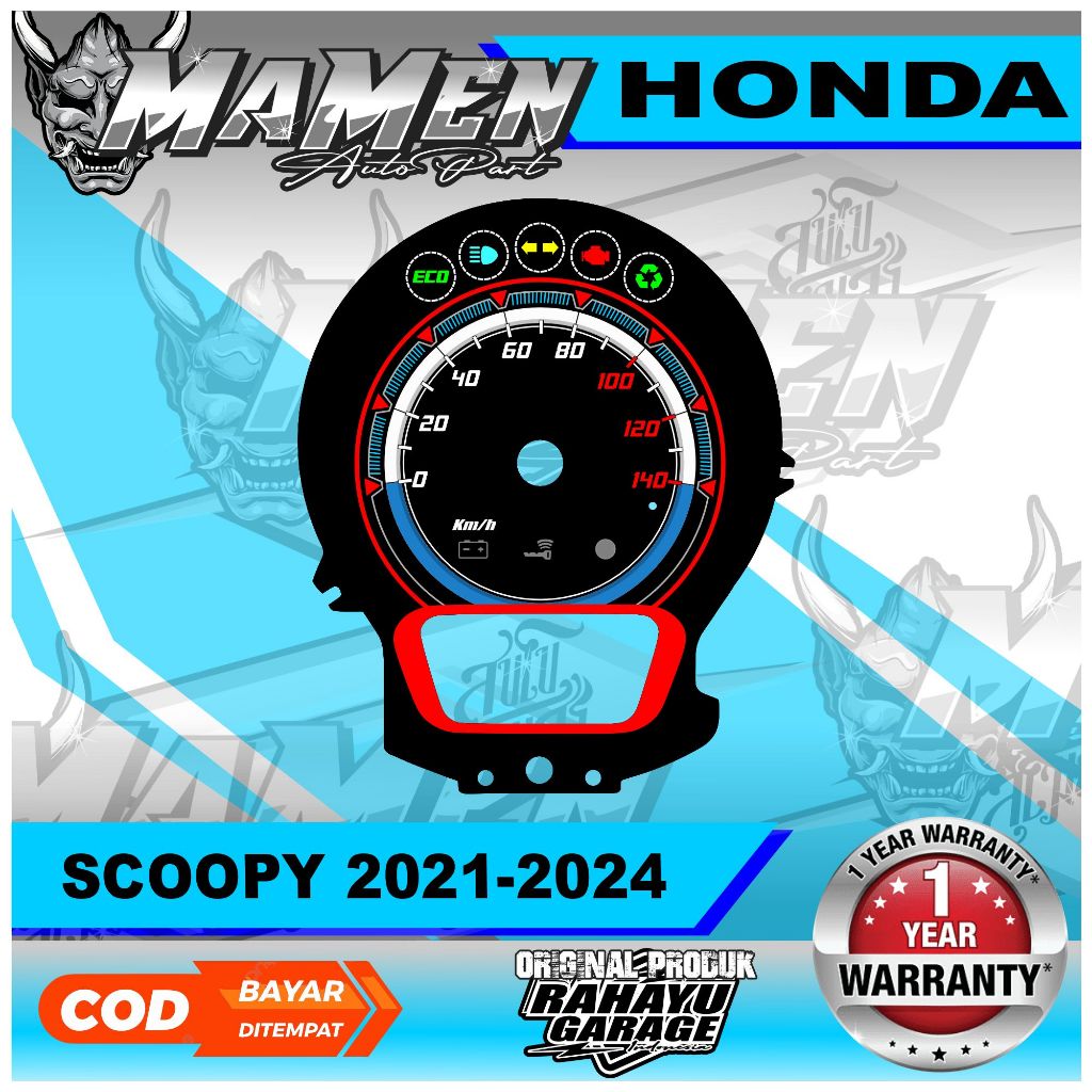 PAPAN SPEEDOMETER CUSTOM SCOOPY 2021-2024 KAYLEST DAN NON KAYLEST