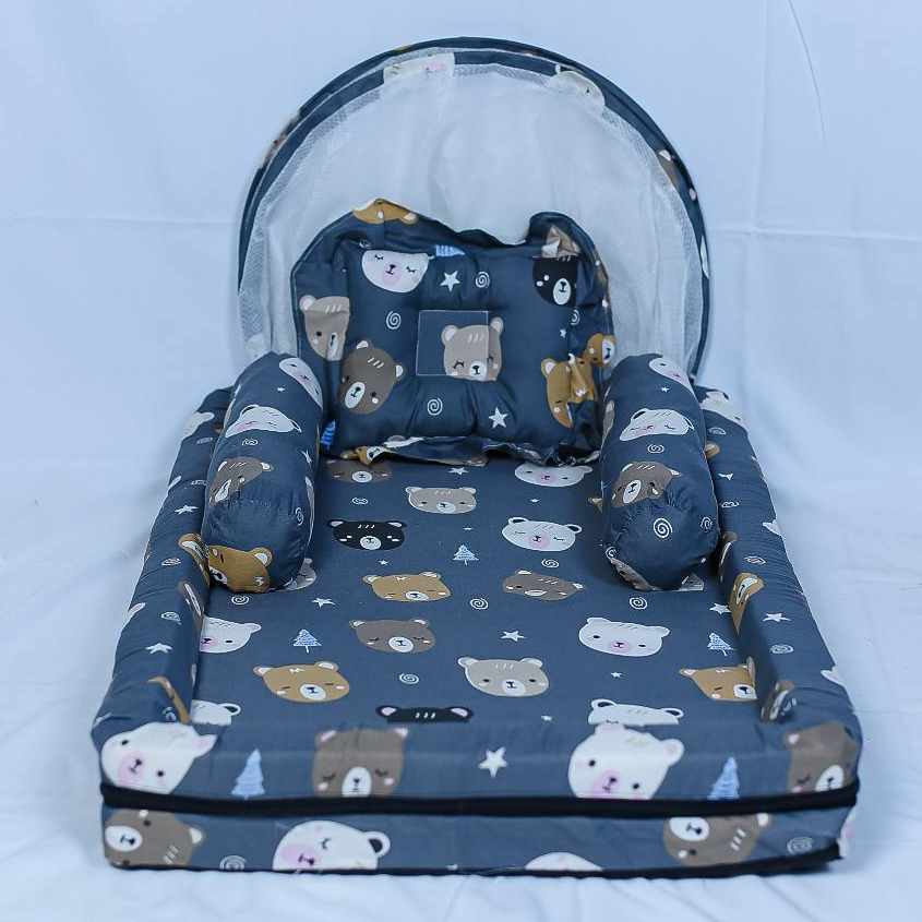 Kasur bayi 1 set kelambu bantal guling anak laki-laki dan perempuan baru lahir