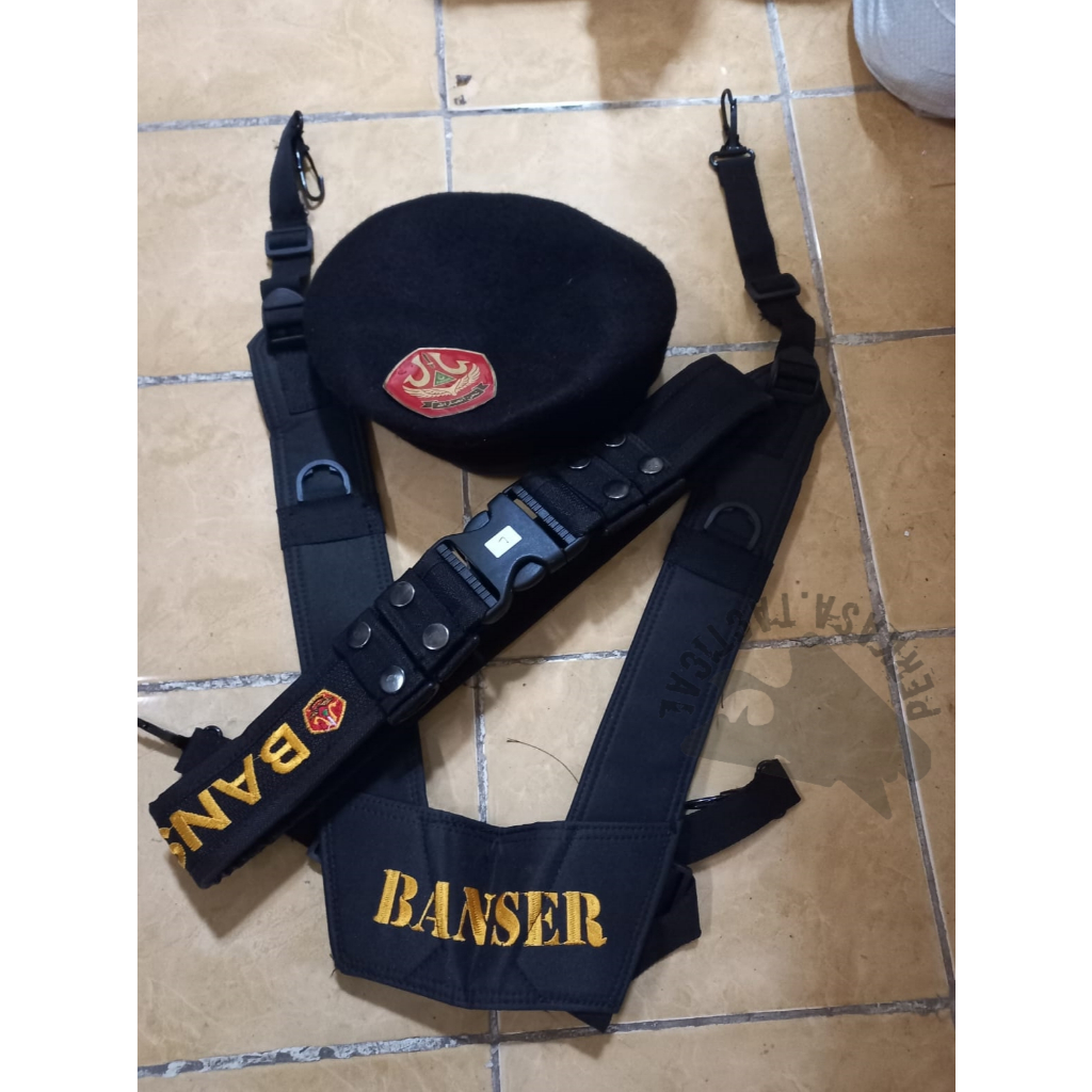 Kopel Dulahrem Baret Emblem Banser - Banser NU Set Lengkap