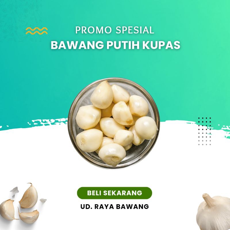 

Promo Bawang Putih Kupas 250gram 500gram 1kg Murah Meriah