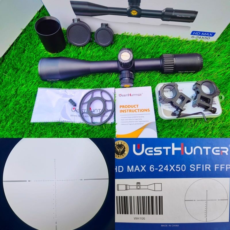 telescope westhunter HD MAX 6-24x50 SFIR FFP zero stop