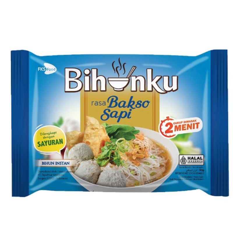

Bihunku Bihun Instan Bakso Sapi 55 g