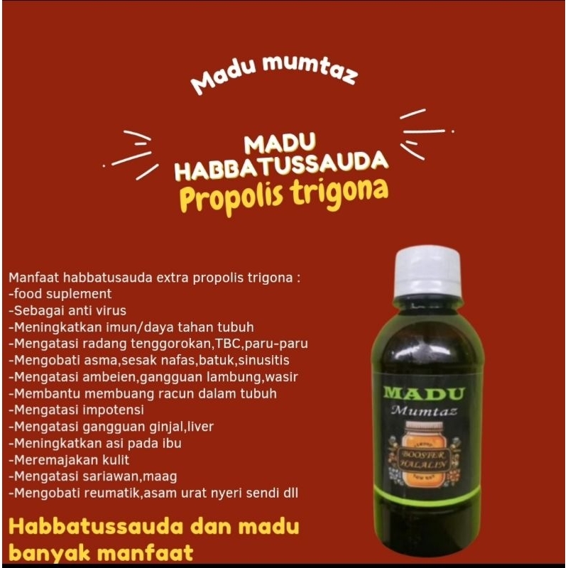 

madu habbatussauda extra propolis trigona