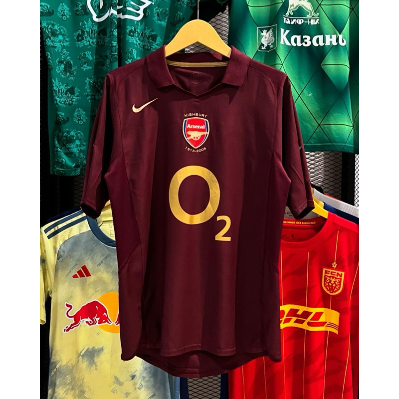 (M) Jersey North London Highbury 2005-2006 HENRY Original EPL England Inggris Klasik Vintage