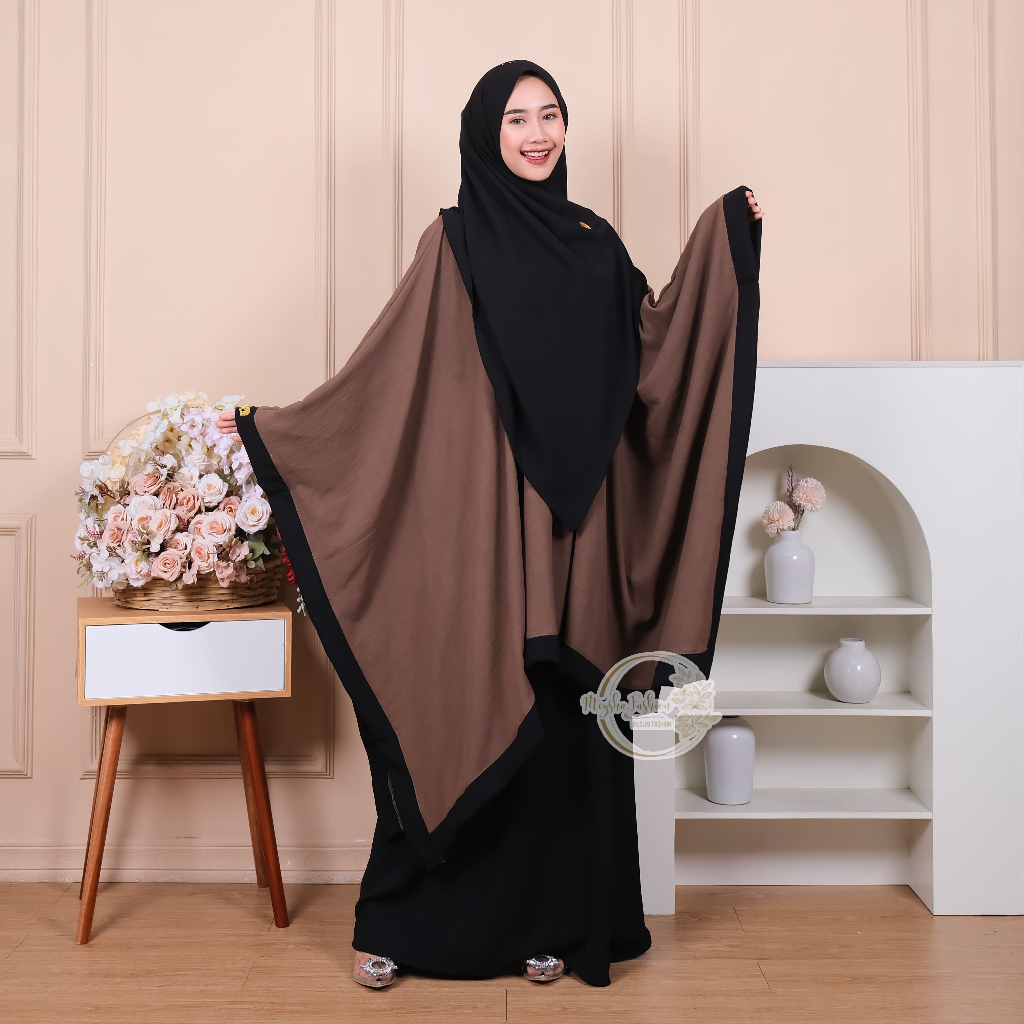Set Arafah Kaftan Crincle Airflow Premium Pashmina Cadar One set Abaya Muslim