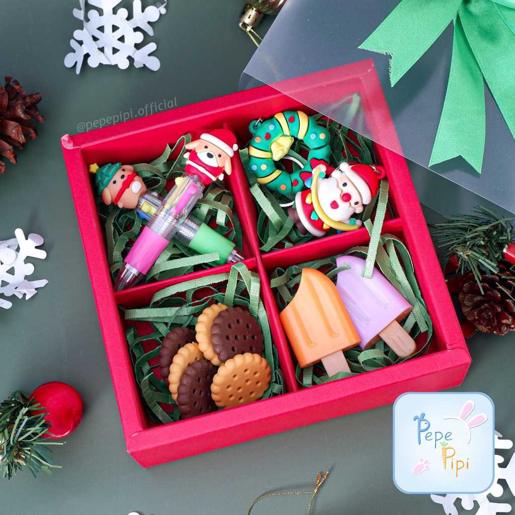 

Parcel Box Merah Hampers Natal Alat Tulis Bulat Box Cantik Bingkisan Kado Gift Christmas Anak Santa