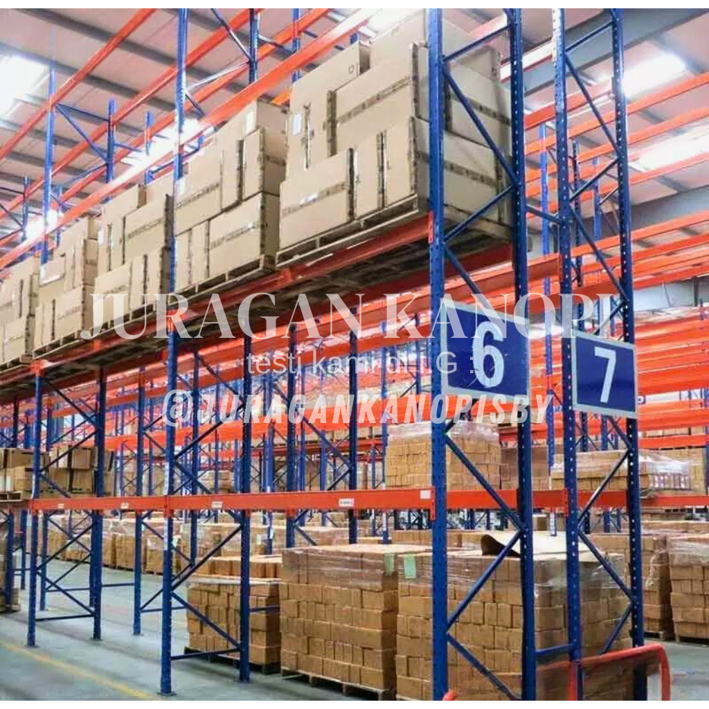Rak gudang parbrik Super heavy Duty Warehouse Industri rangka baja