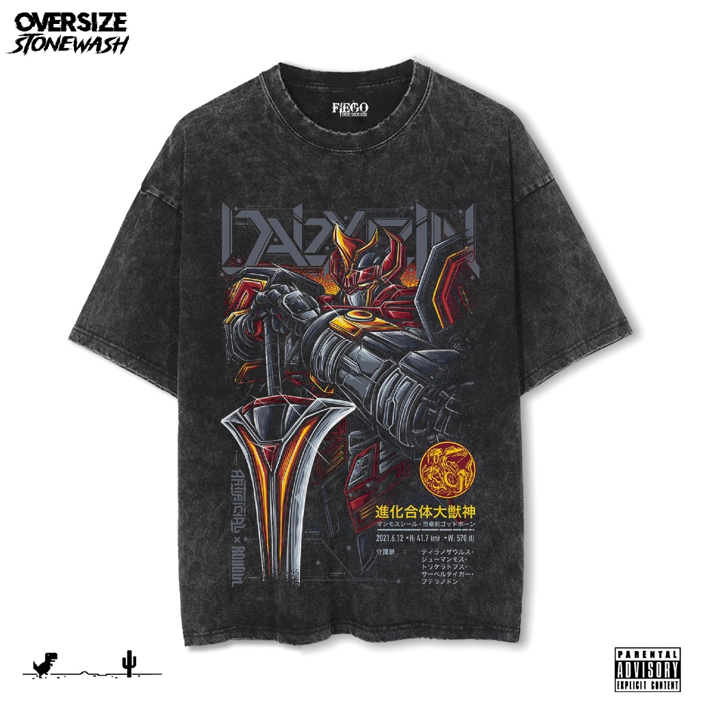 Fiego "DAZYEN" | Premium Oversize T-Shirt | Stone Wash