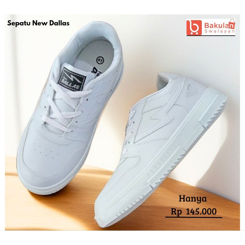 TERLARIS & TERMURAH_SEPATU PUTIH COWOK NEW DALLAS_FASHIONABLE