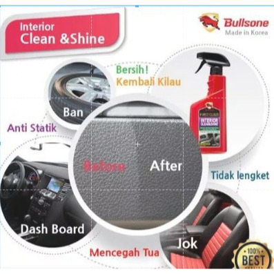 Bullsone - Interior Clean & Shine/bersih interior mobil/wax