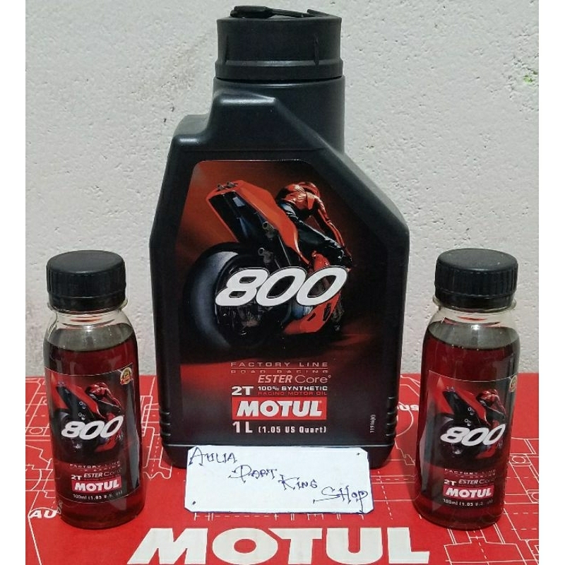 OLI SAMPING MOTUL 800 FACTORY LINE ROAD RACING REPACK ECER PER 100ML ORIGINAL 100%