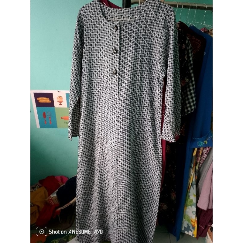 Gamis Kotak Hitam Putih