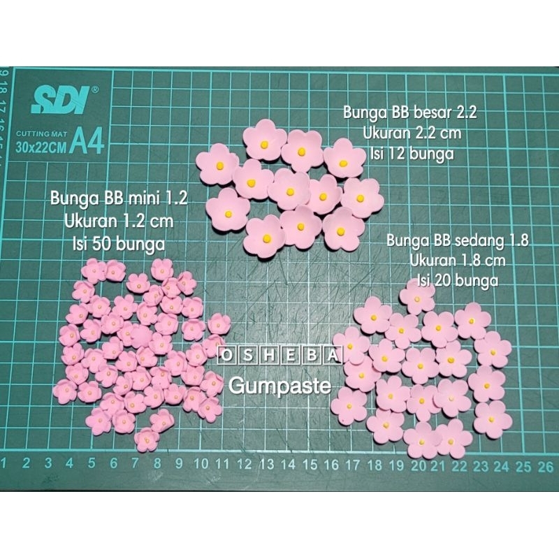 

[osheba] gumpaste bunga bk Babybreath BB tanpa kawat