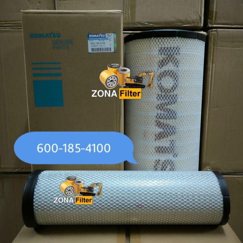Filter Udara 600-185-4100 Air Cleaner Komatsu Element PC200-8 600-185-4100