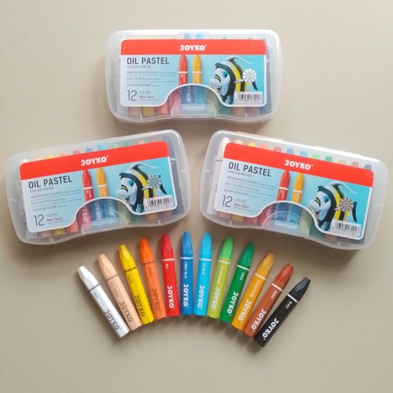 

Crayon Oil Pastel Joyko 12 Warna ( Set ) [ Original ]