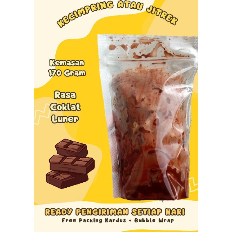 

KECIMPRING/JITREK/ Keripik tepung beras Varian Rasa Coklat Lumer