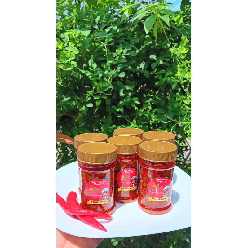 

Sambelan mantap Sambel cumi asin sambel instan 250 gram