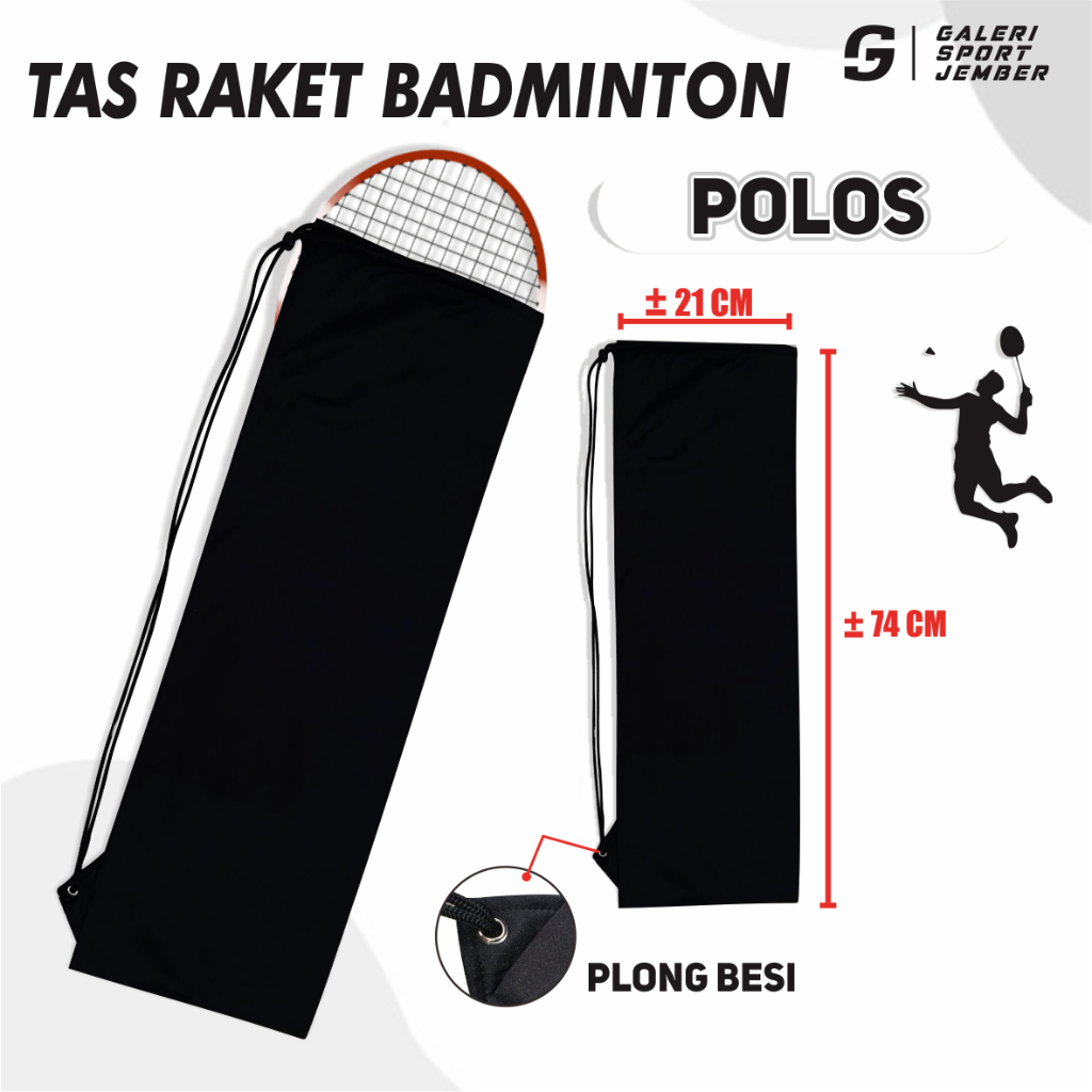 Tas raket badminton murah tas serut raket badminton bulutangkis tas kain sarung kain raket string