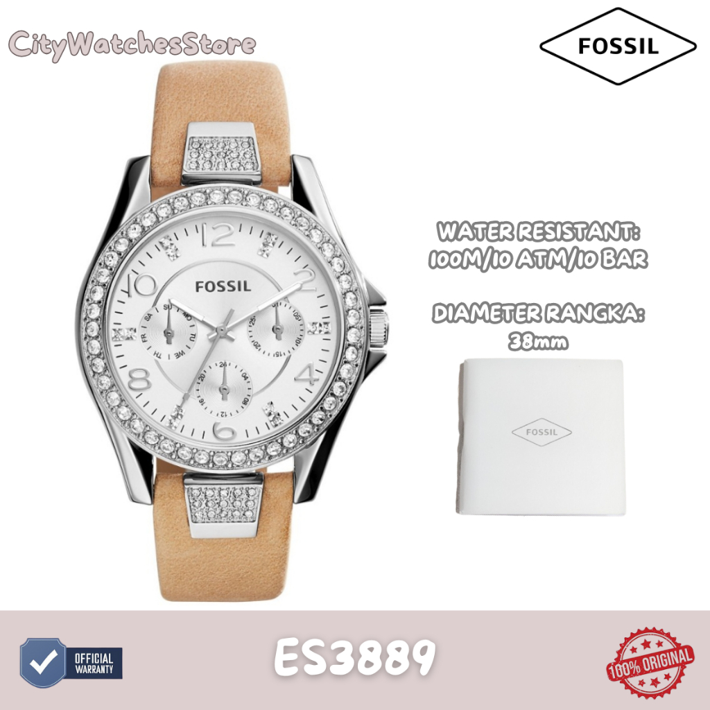Jam Tangan Wanita Fossil Original Bergaransi 1 Tahun Resmi - ES3889 / Jam Ori / Jam Tangan Baru/ Jam