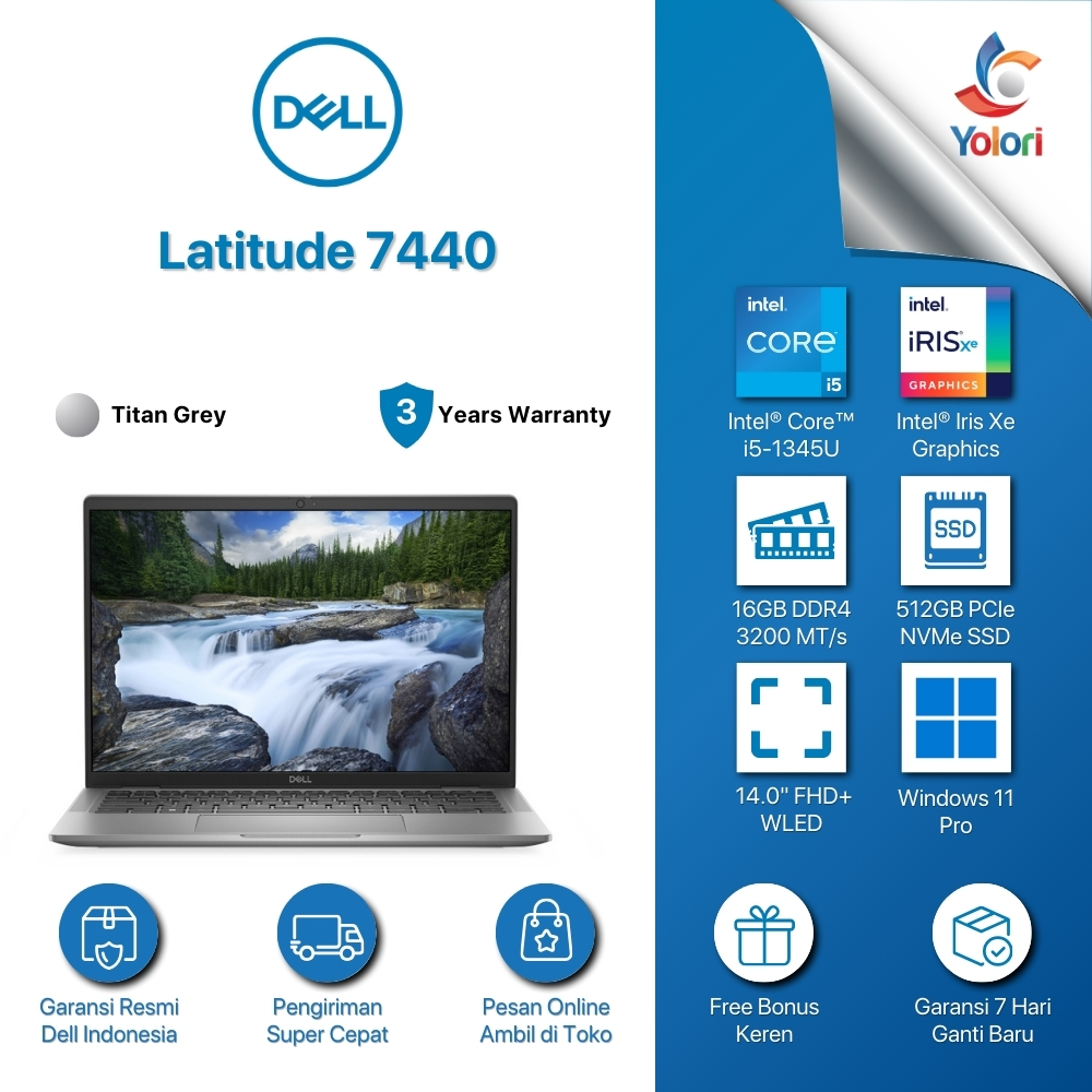 Dell Latitude 7440 i5-1345U vPro 16GB 512GB SSD UMA WIN 11 PRO 3YR