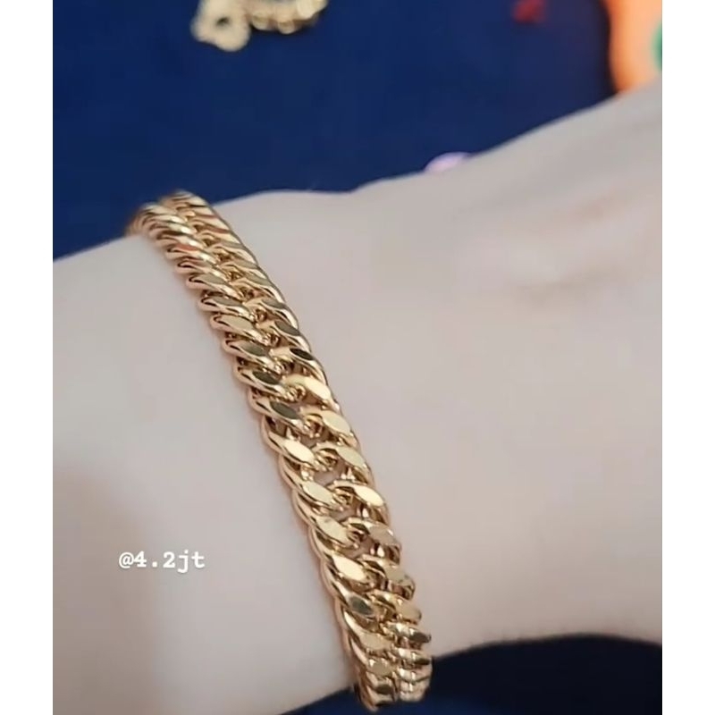 gelang emas sisik naga 3 kuning