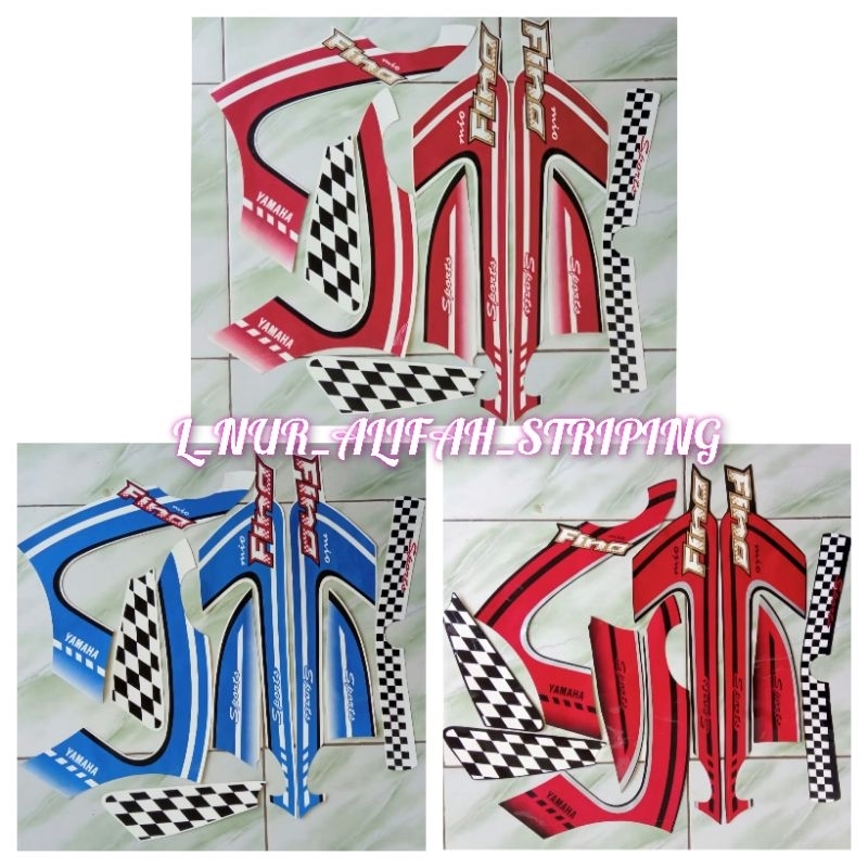 STICKER STRIPING LIS LES POLET BODY MOTOR YAMAHA FINO KARBU FINO CATUR 2013