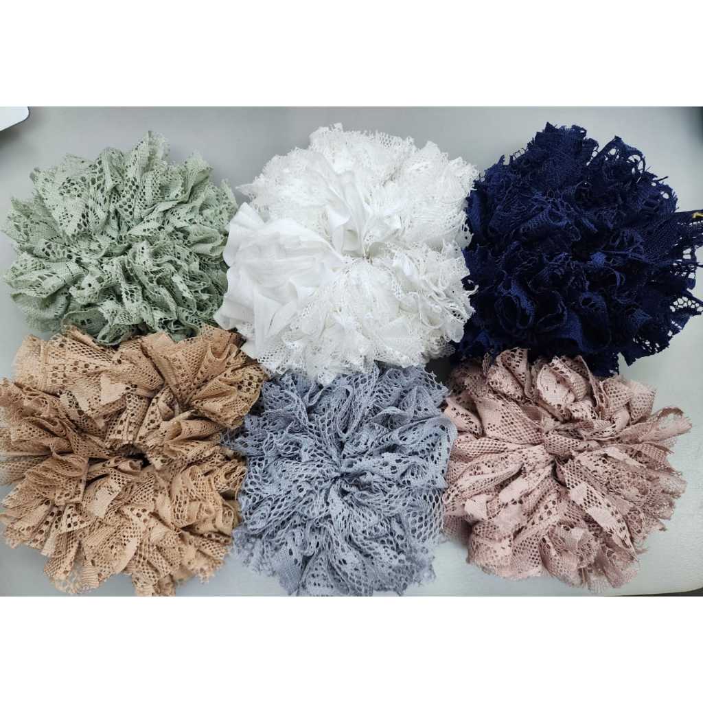 [MX] IKAT RAMBUT SCRUNCHIE TILE HALUS / KARET KUNCIR RAMBUT