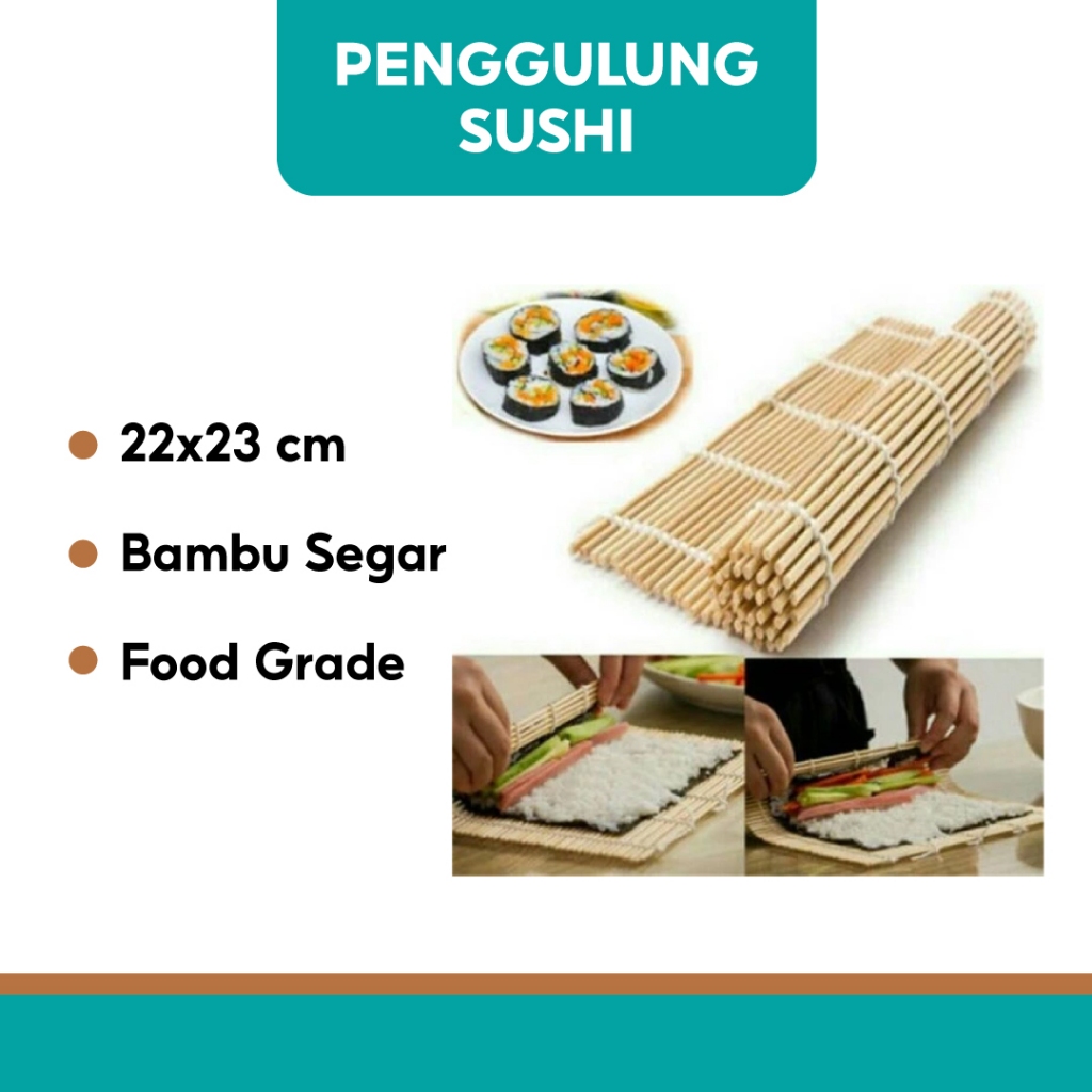 

Roller Bamboo Sushi Alat Gulung Kimbab Bambu Simpul