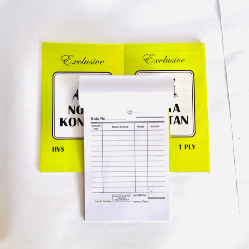 

Buku Nota Kontan 1 Ply / Nota Kontan Rangkap 1 / Nota 1 Ply HVS Ukuran 1/4 Folio