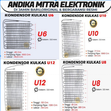 ( 10 PCS ) KONDENSOR KULKAS - CONDENSOR KULKAS SHOWCASE FREEZER - KONDENSOR