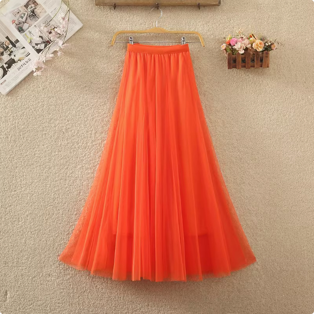 Dance gauze skirt women's summer new high waist fashion square dance dance training clothes big swin