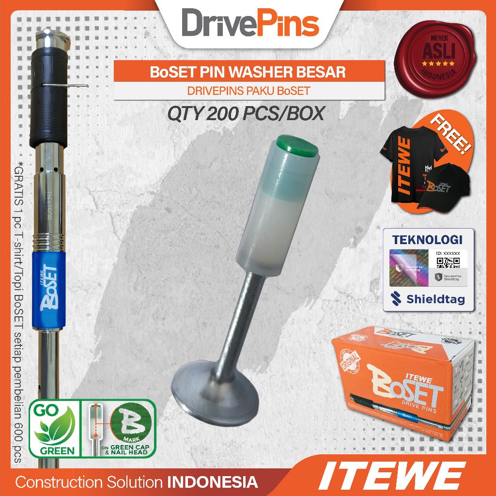 BOSET PIN WASHER BESAR - PROMO (FREE T-SHIRT) 