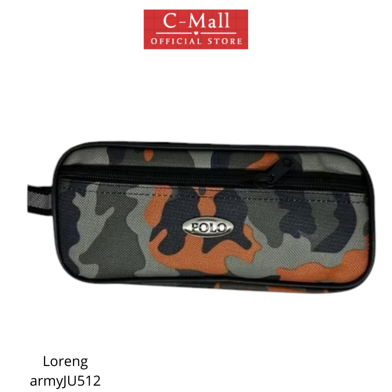 

C-MALL Kostak/Tempat Pensil polo loreng/ARMY JU512 #Original