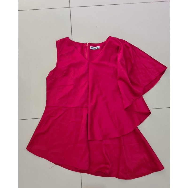 ATASAN BLOUSE BAJU MERAH NATAL IMLEK BITTERSWEET