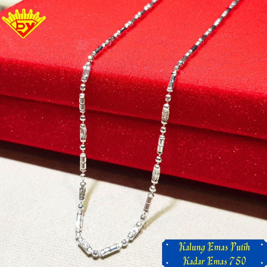 Kalung Rantai Emas Putih Kadar Emas 750