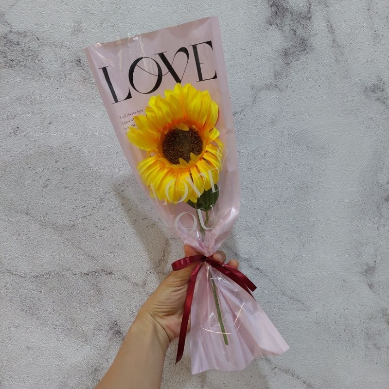 buket 1tangkai bunga matahari