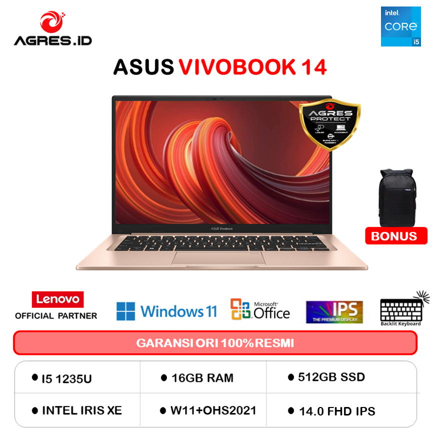 [FREE OFFICE 365] ASUS VIVOBOOK 14 A1404ZA I5 1235 16GB 512GB W11+OHS 14.0FHD VIPS BLU -VIPS557M