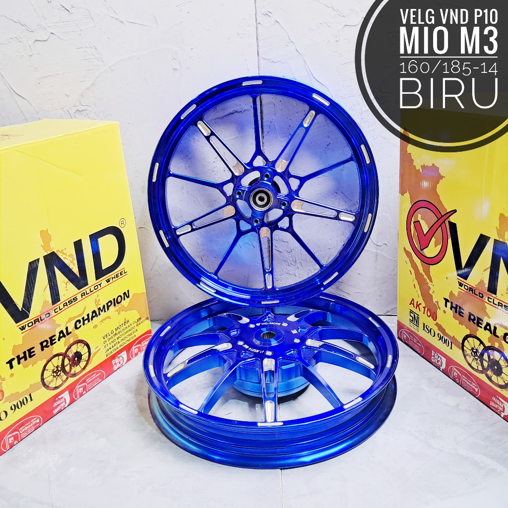 Velg VND Palang 10 MioM3/MioZ/Mio Gear 125/Mio Soul GT125/Fino 125/Xride 125/Xeon RC 125 Merah/Hitam